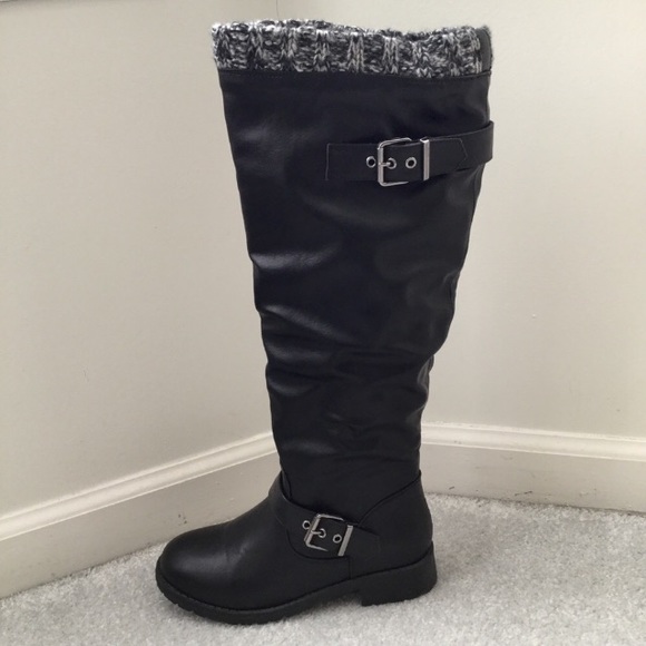 Black Knee High Boots - Picture 2 of 5